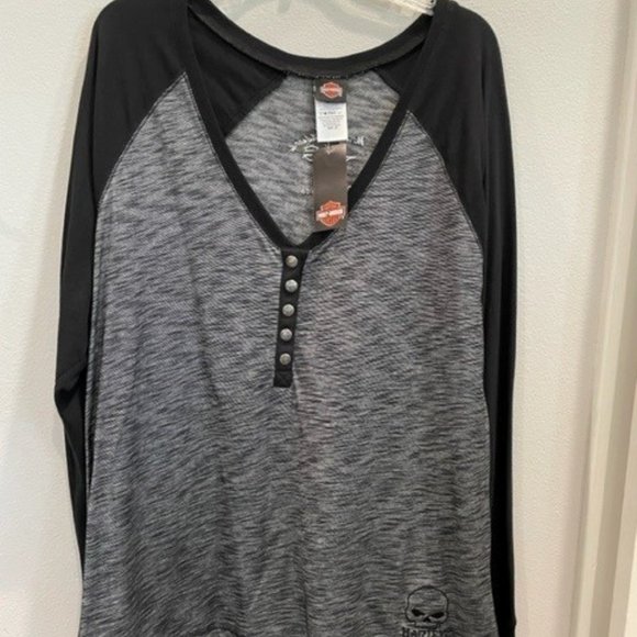 Harley-Davidson Tops - Harley Davidson Black Long Sleeve Size 2X Brand New w/Tags